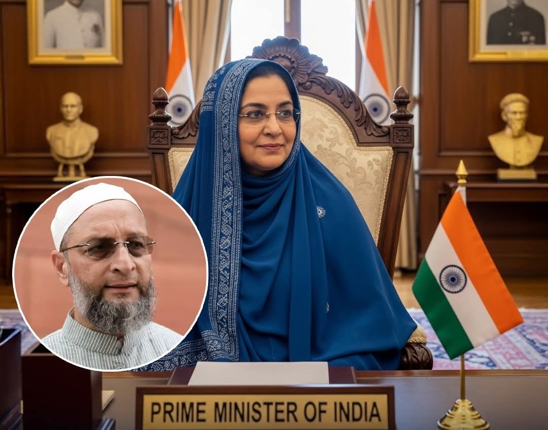 हिजाब लगाउने महिला भारतको प्रधानमन्त्री बन्न सक्ने ओवैसीको अभिव्यक्ति, राजनीतिक विवाद चर्कियो ।